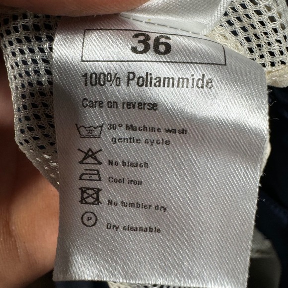 Sid Mashburn Mens Shorts Swim Trunks Navy Blue Lined Size 36‎ Measure 35 Button - Picture 7 of 7